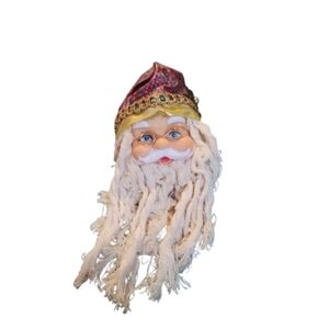 Festive Santa Claus head Ornament beautiful vibrant colors